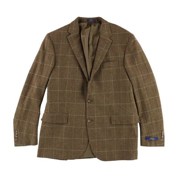 Ralph Lauren Mens Houndstooth Two Button Blazer Jacket NWT